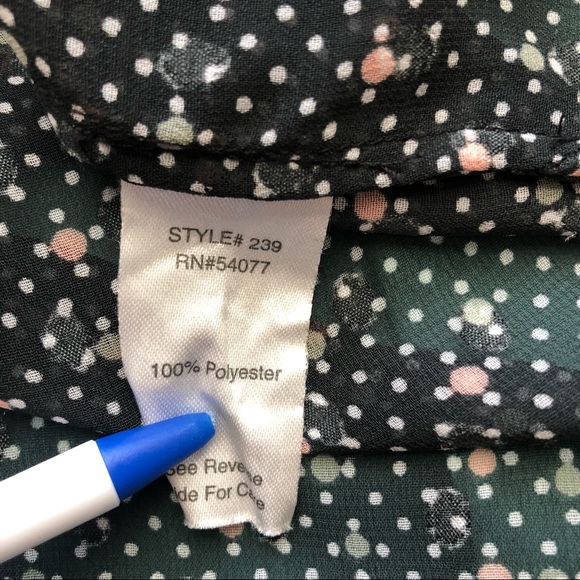 SOLD Cabi sheer swiss dot short sleeve blouse - Picture 7 of 7